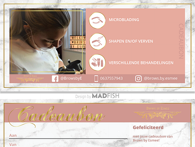 Beauty Cadeau Voucher beauty design brow design browse eyebrows gift giftcard microblading shaping voucher design