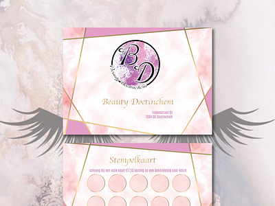 Stamp card Beauty Salon beauty salon beautycard businesscard businesscarddesign collection card stampcard stempelkaart