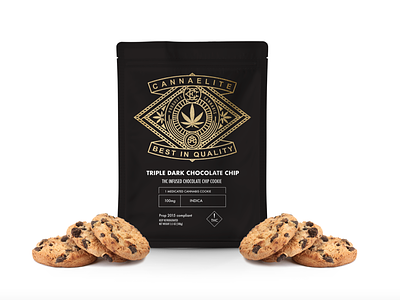 Edible Packaging for CannaElite cannabis cookies dispensary edible marijuana packaging pot weed