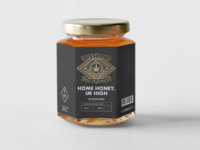 CannaElite Honey Packaging black edible honey marijuana occult packaging pot weed