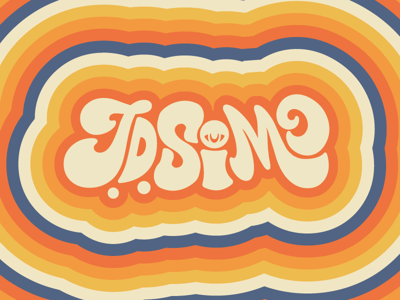 j d simo psychedelic logo by james jurado on dribbble j d simo psychedelic logo by james