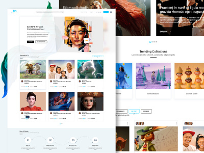 NFT Artwork for web design ui ux web web design