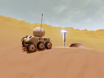 Rover Day/Night Cycle game development unreal engine 4 3d space rover