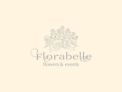 Florabelle branding classy design elegant events floral flower flowers illustration logo logotype vector
