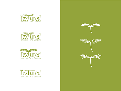 Textured design elegant flowers garden landscapes logo vector