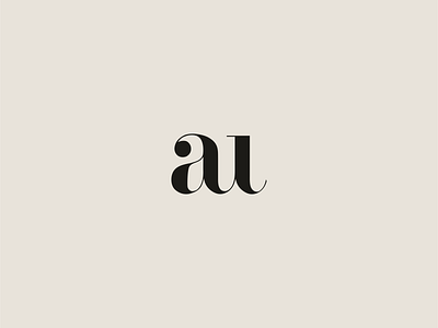 AU branding design elegant logo logotype monogram letter mark monogram logo typography vector
