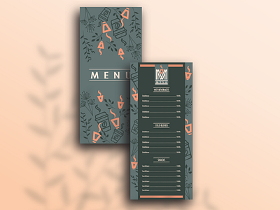 Menu Card Design branding design graphic design illustration menu card product design vector