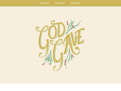 God Gave branding church service illustrator typography vector