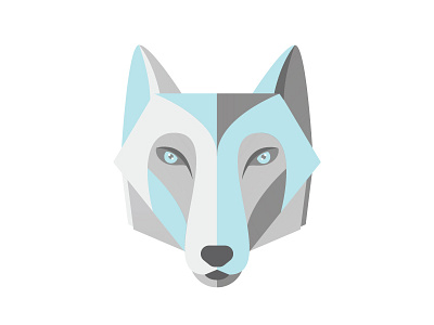 Wolfemetric. animal flat geometric illustration mountain wild life wolf