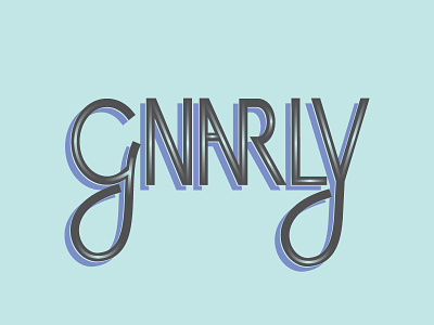 Gnarly Charlie brand branding gnarly hand lettering lettering script shadow typography wordsmith