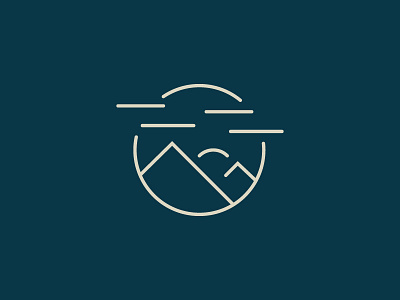 Mounticon brand design icon line art logo mountain
