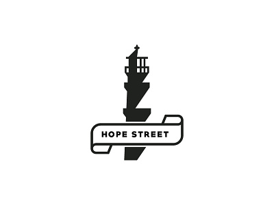 Hope Street #3 banner brand clean identity lighthouse logo mark simple