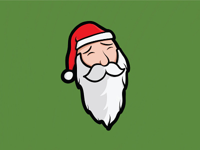 Ho Ho Ho beard character christmas design hat illustration mustache santa thick lines
