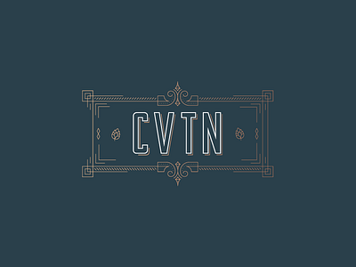 CVTN beer brand brew drink drinkery gold hops identity logo tennessee type