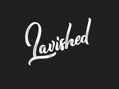 Lavished brush calligraphy hand lettering lettering script type typography