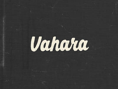 Vahara brand calligraphy identity logo logotype script simple texture type typography