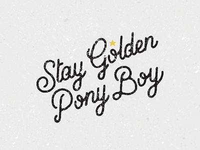 Stay Golden brush calligraphy grunge ipad lettering texture type typography