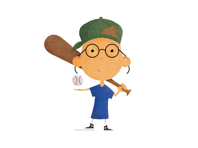 A little dude baseball character character design converse design hand drawn illustration ipad procreate