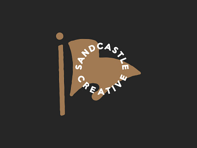 Sandcastle.2 badge brand creative flag grunge identity lockup logo mark minimal simple texture