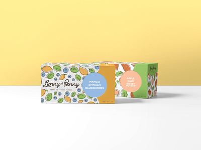 Lenny & Penny Branding baby baby food branding design identity design logo packaging packaging design