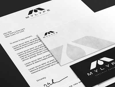 Mylyfe branding business business card design identity design logo packaging packaging design