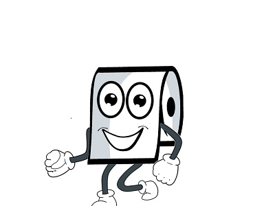 toilet paper cartoon cartoon cartoon character cartoon illustration cartooning design illustration illustrator logo design mascot mascot character mascotlogo toilet paper cartoon vector
