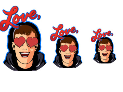 love 3 emotes logo design love twitc