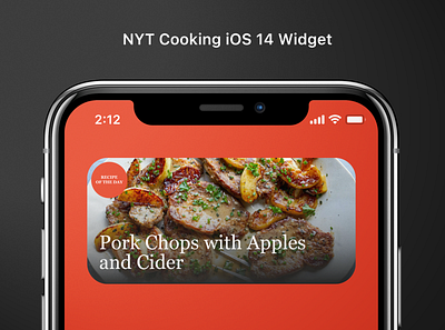 NYT Cooking iOS 14 Widget app design ui