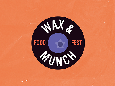 Wax & Munch Food Fest Logo branding design logo