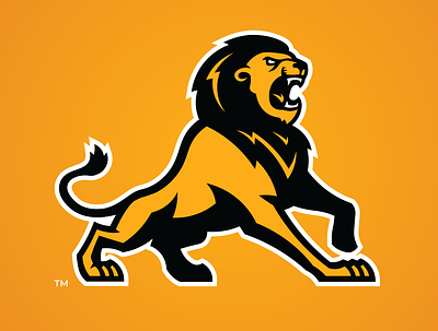 Lion Mascot Logo Concept branding college sports logo sports logo vector