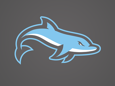 College of Staten Island Dolphins Mascot Logo branding college of state island college sports dolphins illustration logo sports logo