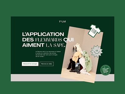 Landing Page Exploration | Flemme design desktop fashion homepage landing page landingpage second hand uidesign webdesign