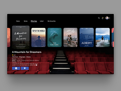 Media Library / Movie Collection adobe xd dailyui design interface library media library movie app movie collection product ui design visual web