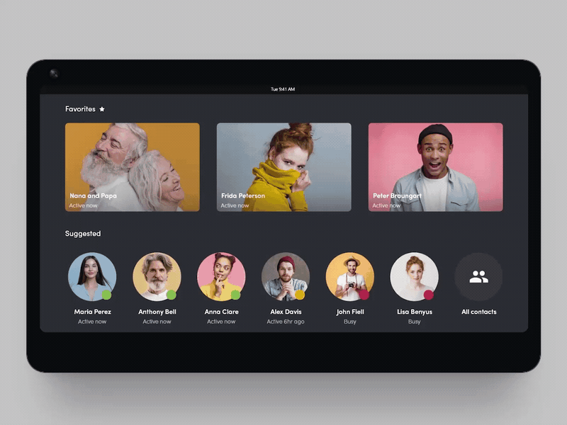 Video Calling App (for a smart device) adobe xd app call challenge dailyui interface media product smart device social app ui design video video calling visual web