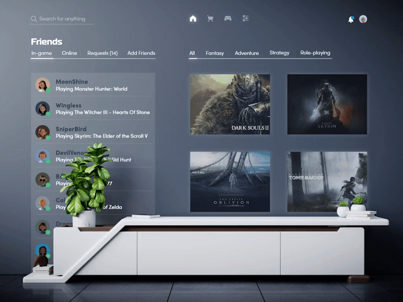 Augmented Reality Gaming Interface by Lora Staneva on Dribbble