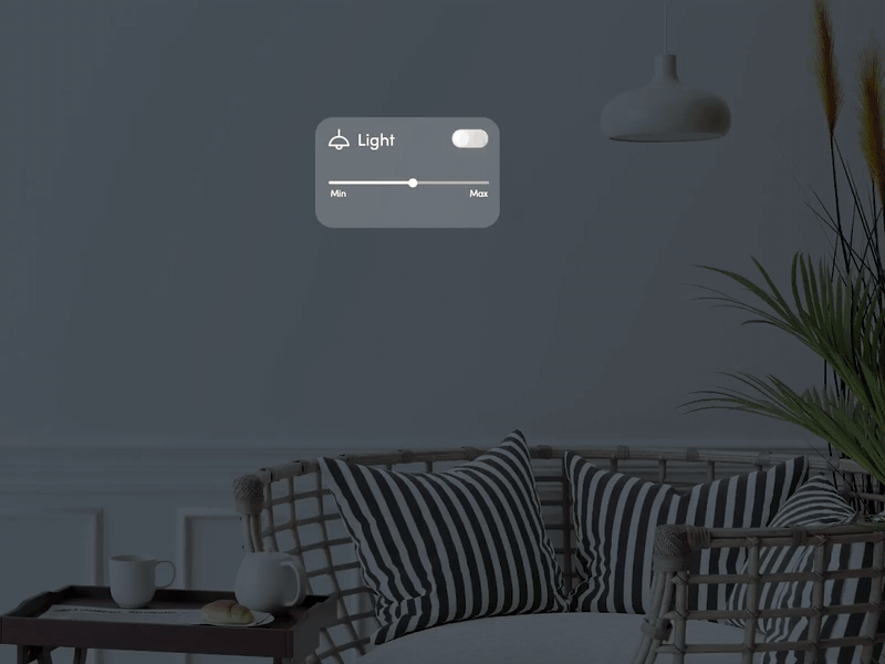 Augmented Reality Lamp Controls adobe xd animation ar augmented reality augmentedreality createwithadobexd daily 100 challenge daily ui dailyui futuristic innovation interface lamp controls light controls product smart home smarthome ui design visual