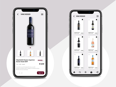 Wine App adobexd app branding design minimal typography ui ux web website wine label