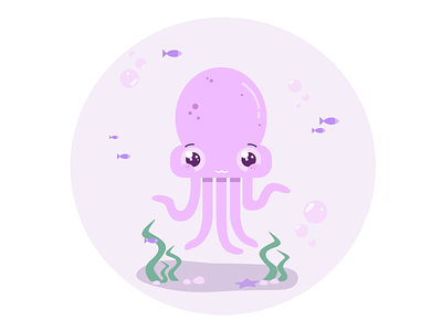 Cute octopuses character characterdesign design digital painting drawing flat graphics icon icons illustration octopus ui vector web website design websites