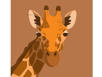 Giraffe africa animals art characterdesign design digital painting drawing flat flat illustration giraffe graphic illustraion illustrator nature poster project vector