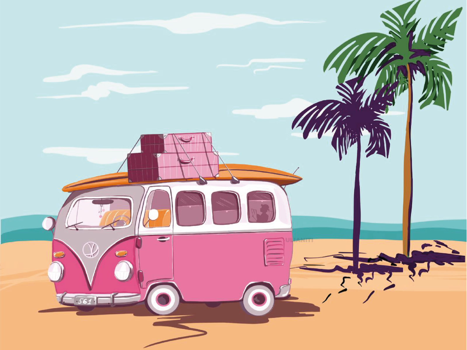 Hippie Van by ULIANITI on Dribbble