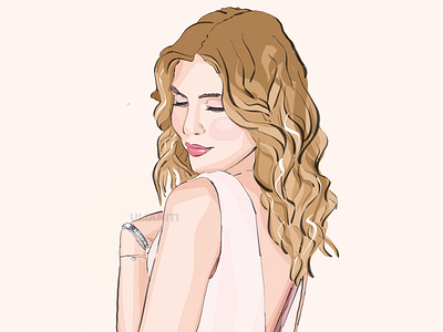 Beautiful girl beauty character characterdesign drawing flat illustration jewelry makeup person portrait