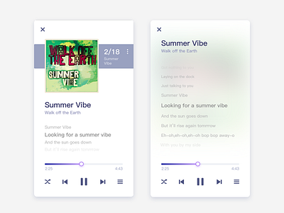 Music app ui exercise