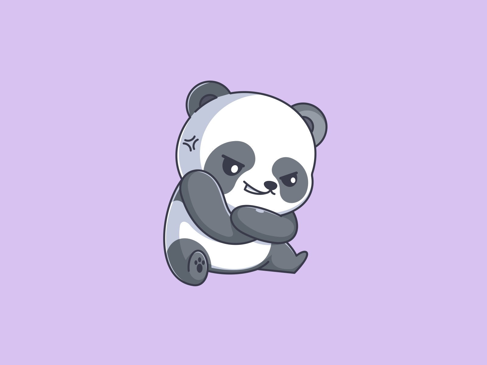 Panda angry by wawadzgn on Dribbble