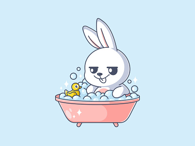 Bathtub with rubber duck