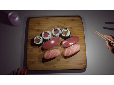 Too Fresh 3d 3d animation 3d art advertising brand identity illustration motiongraphics sushi sushi bar vector