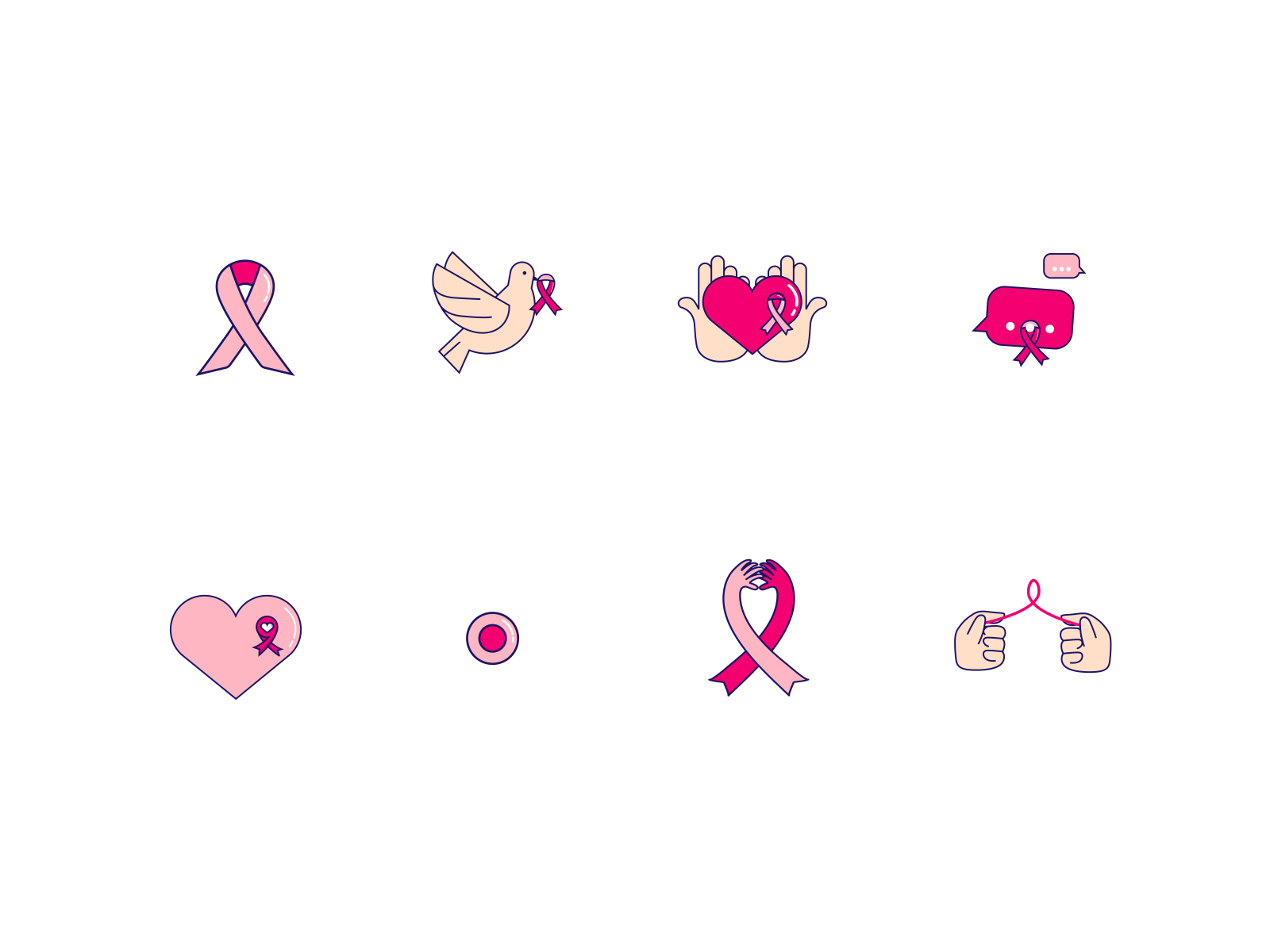 Let's Talk About Breast Cancer animation app design graphic design icon illustration ui ux website