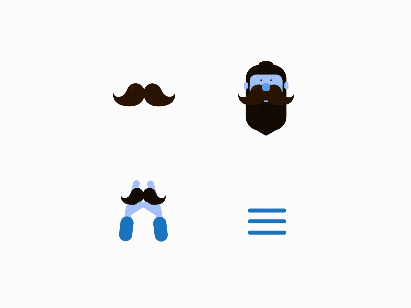 Movember animation design graphic illustration lottie animation lottiefiles movember ui