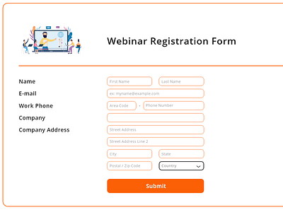 Registration form for #dailyui - Day1 design ui ux web