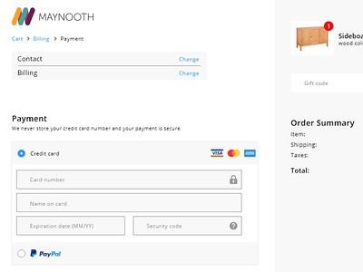 Day2 - Credit card checkout page for ecommerce