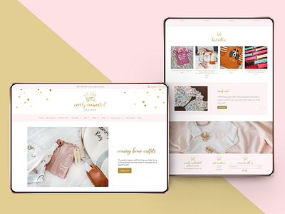 Pretty Feminine Website Design design ecommerce feminine girly shopify web design